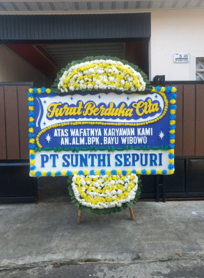 Papan Bunga Duka di Way Tataan